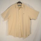 Polo Ralph Lauren Men's Shirt Sz XXL Short Sleeve Khaki Linen Silk Blend