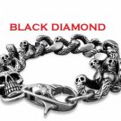 Mens devil Skull Stainless Steel Bracelet