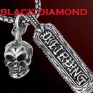Die Trying & Skull Pendant necklace