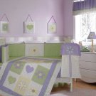 Lavender Dottie Daisy 10PC Crib Bedding Set Lavender Dottie Daisy 10PC Crib Bedding Set