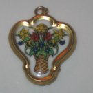 Lovely Basket of Flowers Charm Pendant