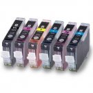 6PK ALL COLOR INK SET FOR CANON CLI8 CLI-8 B/C/M/Y/PC/PM WITH CHIP
