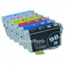 For Epson 98 T0981 - T0986 6 Pack High-Yield Black & 5 Color Ink Cartridge