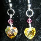 Crystal Heart Earings