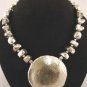 Silver Nuggets Huge Pendant Melong Necklace