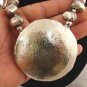 Silver Nuggets Huge Pendant Melong Necklace