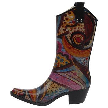 Turquoise / Monet Cowboy Snow/ Rain Boots