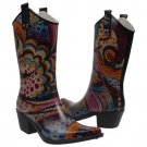 Turquoise / Monet Cowboy Snow/ Rain Boots
