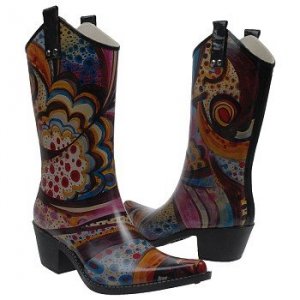 Turquoise / Monet Cowboy Snow/ Rain Boots