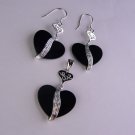 Sterling Silver Set , Pendant and Earrings