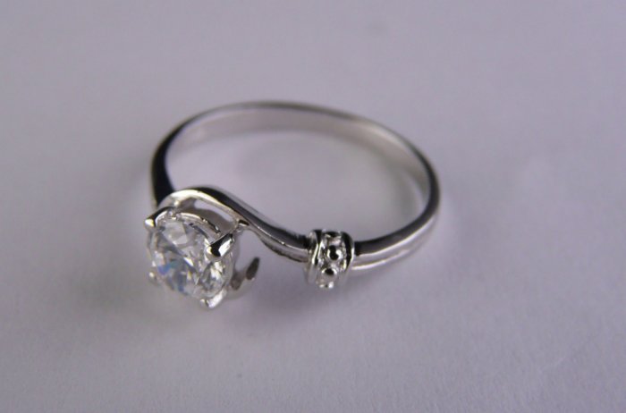 Sterling Silver Ring with Cubic Zerconia