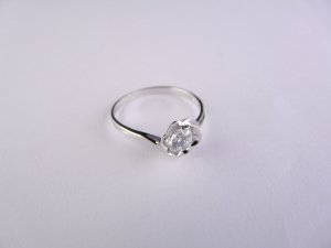 Sterling Silver Ring with Cubic Zerconia