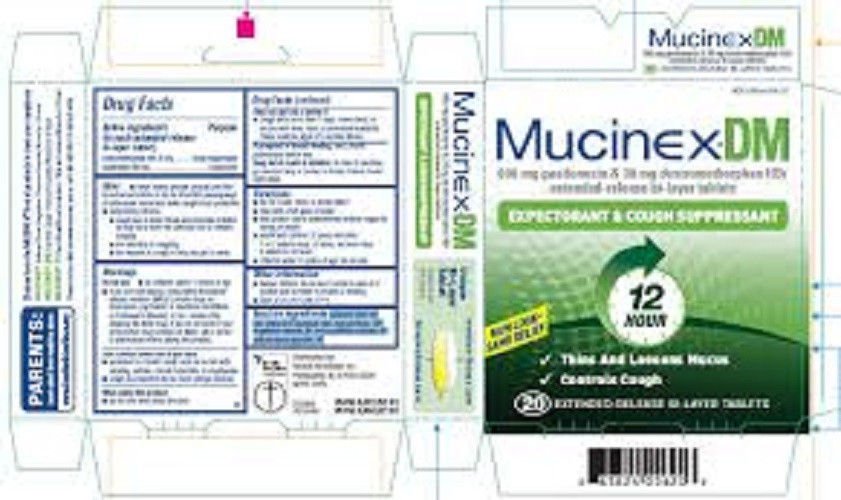 Mucinex DM 40 Tablets ExtendedRelease BiLayer Tablets 600 mg