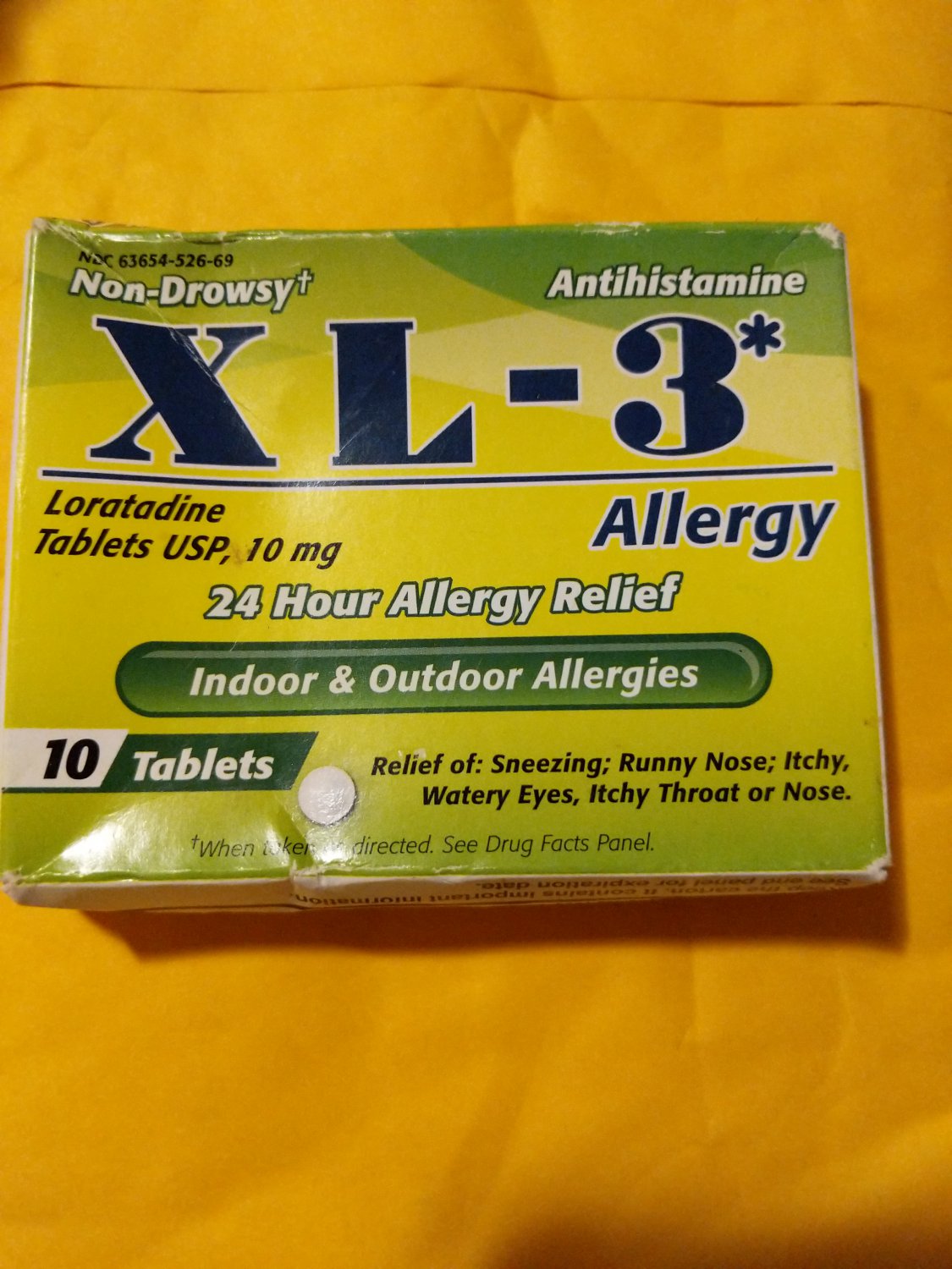 XL3 Allergy NonDrowsy Medicine 24 hr Relief EXPIRED EXPIRED EXPIRED