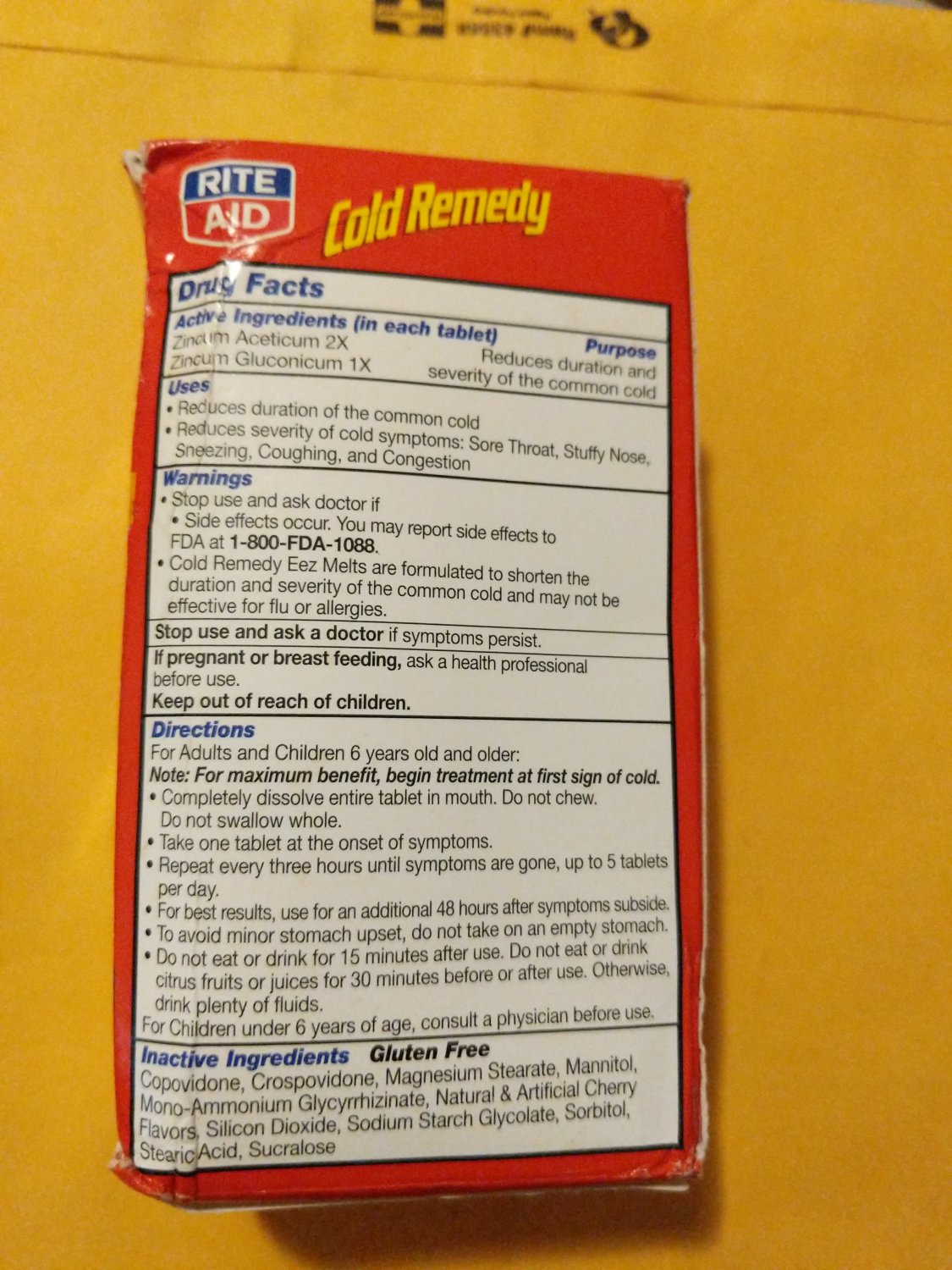 Rite Aid COLD REMEDY MULTI SYMPTOM 25 TABLETS CHERRY EXPIRED EXPIRED
