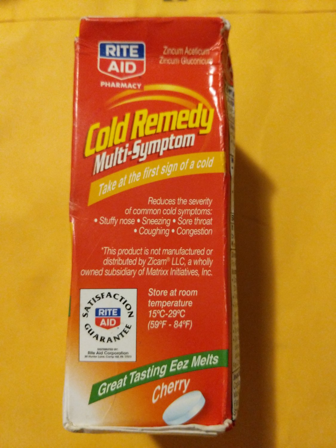 Rite Aid COLD REMEDY MULTI SYMPTOM 25 TABLETS CHERRY EXPIRED EXPIRED