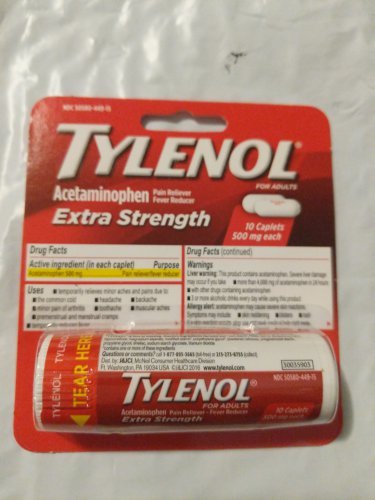 3 Tylenol Pain Reliever Fever Reducer Caplets 10 Ct 500mg Vial Total 