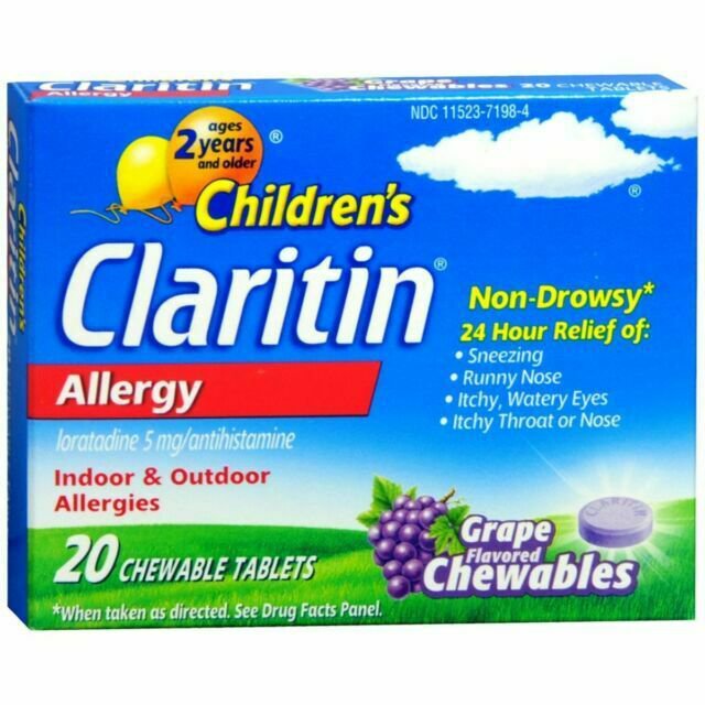 2 CLARITIN CHILDRENS REDITABS 12 HOUR LORATADINE20 TABLETSEXPIRED 9/2020