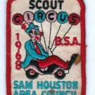 BSA 1968 Sam Houston Area Council Scout Circus patch
