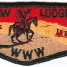 BSA 1970's era OA Lodge 160 Quapaw - S1a Blk bdr Blk ltrs
