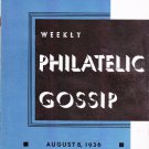 Weekly Philatelic Gossip August 8, 1936 Stamp Collecting Magazine