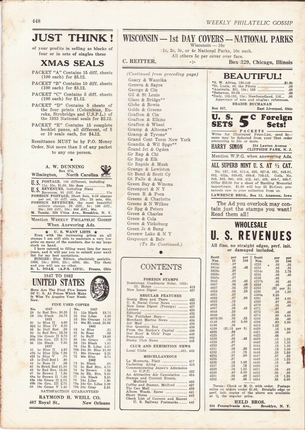 Weekly Philatelic Gossip June 23, 1934 Stamp Collecting Magazine