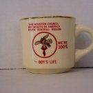 BSA 1970's Boy Scout Coffee Mug Cup We're 100% for Boy's Life S. Central Region
