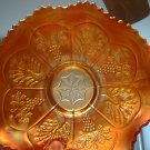 Carnival Glass Peacock & Grapes Bowl