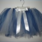 Tutu-Blue & White w/matching hair bow