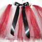Tutu-Crimson & Cream (OU colors)w/hair bow