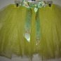 Tutu-Yellow Shimmer with Tinkerbell Ribbon w/matching hair bow