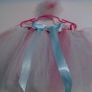 Pixie Tutu- Pink, Blue, White w/matching hairbow