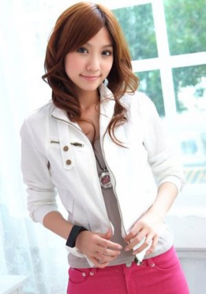 3/4 Sleeve White Jacket