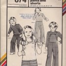 Vintage Stretch & Sew 874 Children's Pull-On Pants, Shorts, Overalls - Hip Sz. 22 - 28