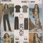 Simplicity 7231 Shirt, Pants, Shorts, Sarong Skirt, Bikini and Bag - Sz. 4, 6, 8, 10