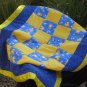 Yellow and Blue Ducky Baby Quilt