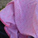 Pink Plaid Baby Blanket & Burp Cloth Set