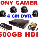 4 CH 500GB CCTV Camera Security Network Monitor System