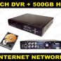 4CH CCTV Security Network Surveillance DVR + 500GB HDD