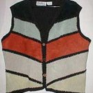 Knitted & Patchwork Suede Vest