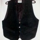 Black Suede Laced Neck Vest