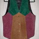 Patchwork Multi Color Suede Vest