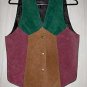Patchwork Multi Color Suede Vest