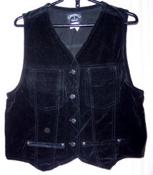 Black Velvet Tailored Vest