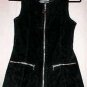 Black Velvet Zippered Designer Vest