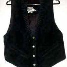 Black Suede Laced Neck Vest