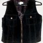 Black Suede Zip Vest with Pockets