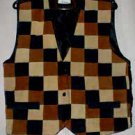 Patchwork Browns Suede Vest