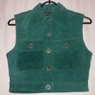 Green Suede Tailored Vest
