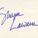 Sharon Lawrence autographed 3 x 5 index card